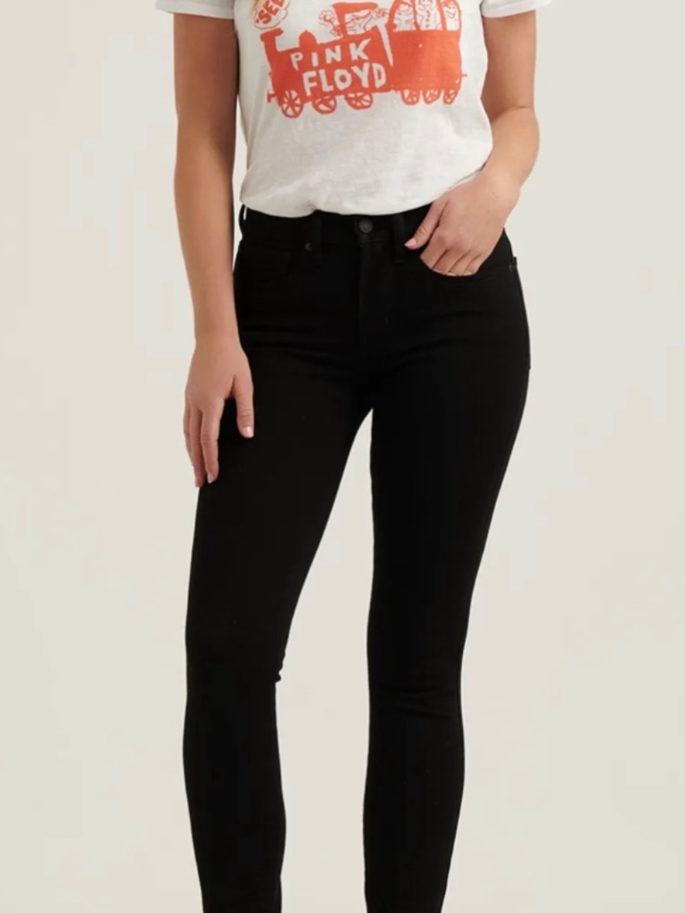 Lucky Brand Ava Skinny Jeans Black Size 26 (2) Stretch Denim